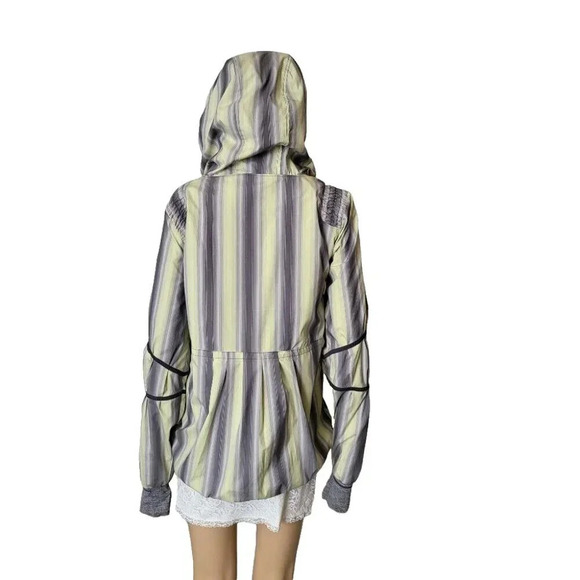 Lululemon Jacket Women's Full Zip Hooded Striped Lined Pockets Running size 10 - Picture 3 of 7